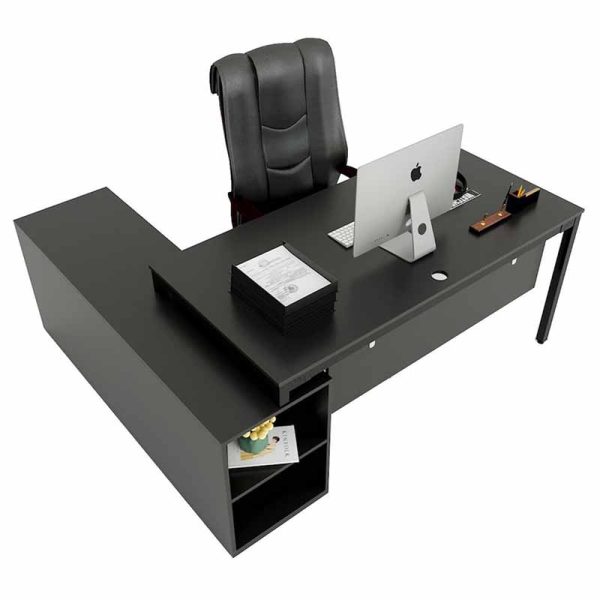 Bàn giám đốc 180x160cm chân bàn kết hợp tủ hệ Uconcept HBUC033