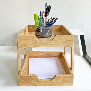 Khay đựng hồ sơ văn phòng bằng gỗ tự nhiên PKVP001
