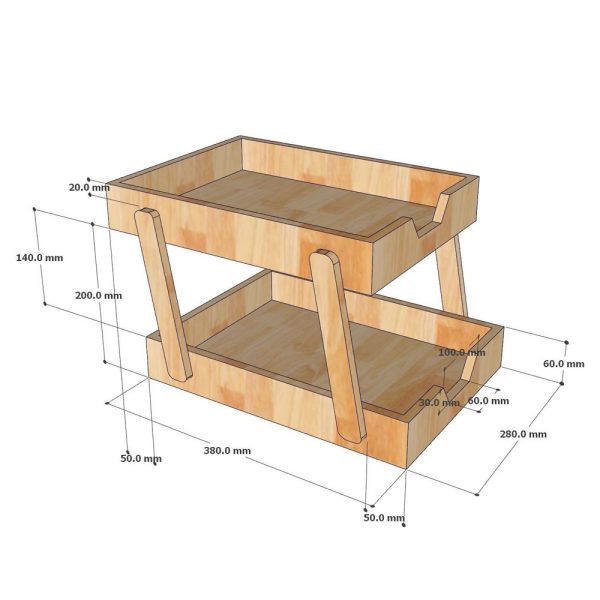 Khay đựng hồ sơ văn phòng bằng gỗ tự nhiên PKVP001