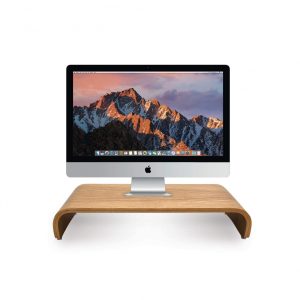 Kệ đỡ màn hình mày tính MonitorStand cong màu gỗ sồi MS68009