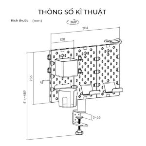 Bảng treo đồ UPGEN 38,4x25,6cm nhựa ABS BT02