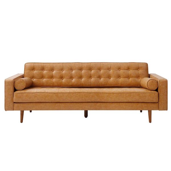 Sofa băng 220x82cm Loveseat 06 nệm nâu sang trọng SFB68046