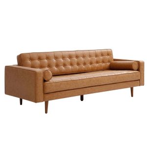 Sofa băng 220x82cm Loveseat 06 nệm nâu sang trọng SFB68046