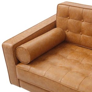 Sofa băng 220x82cm Loveseat 06 nệm nâu sang trọng SFB68046