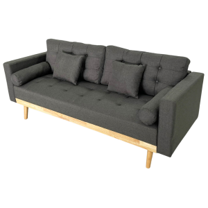 Sofa băng viền gỗ 1m95 nệm bọc vải SFB68061