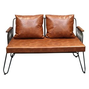 Ghế sofa băng 2 chỗ ngồi nệm simili khung sắt SFB68062