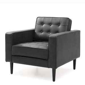 Sofa đơn nệm bọc simili màu đen ArmChair 06 GSD68035