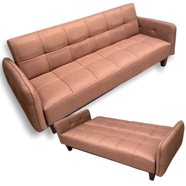 Sofa giường, sofa bed vải màu cafe đậm BNS1802