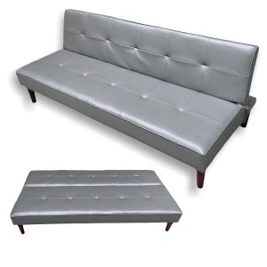 Sofa giường 168x86x35cm nệm bọc simili màu xám BNS2017D