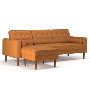 Sofa góc chữ L 220x160cm nệm bọc simili sang trọng SFL68020