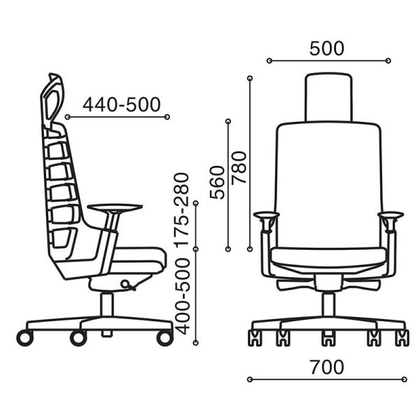 Ghế văn phòng cao cấp có tựa đầu Spider-01 HOGVP046