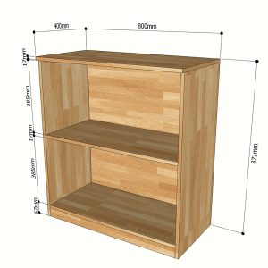 Kệ hồ sơ 2 tầng gỗ cao su 80x40x87cm THS68022