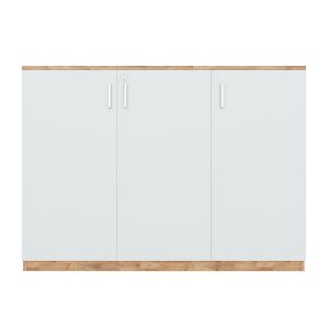 Tủ hồ sơ 2 tầng cửa kéo gỗ cao su 120x40x87cm THS68027