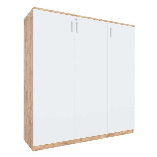 Tủ hồ sơ cửa mở 3 tầng 120x40x126cm gỗ cao su THS68035