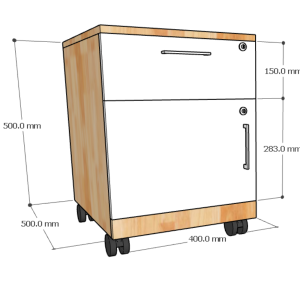 TCN68013 - Tủ cá nhân 2 ngăn cửa trắng -  40x50x50 (cm)