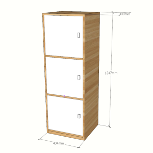 TCN68009 - Tủ 3 ngăn 3 cửa ( 40cm x 120cm x40cm)