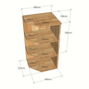 TBT001 - Module tủ bếp trên hệ mở (40x35x75cm)