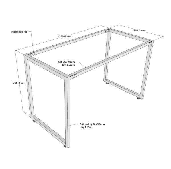 Chân bàn sắt hệ Minimal