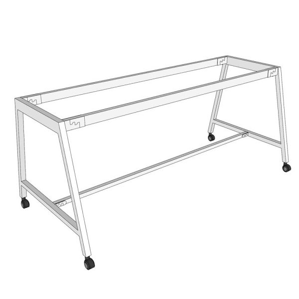 Chân sắt di động cho bàn họp 180x80cm sơn tĩnh điện CFOS008