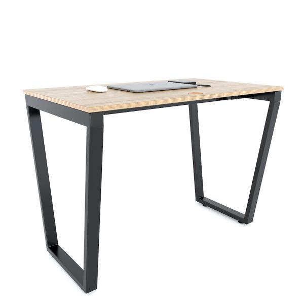 Bàn làm việc 100x60cm gỗ Plywood phủ melamin chân sắt Trapeze HBTC028