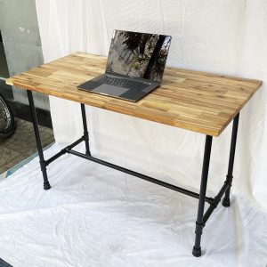 Bàn làm việc 120x60cm gỗ Tràm chân ống nước hệ Wooden HBWD027
