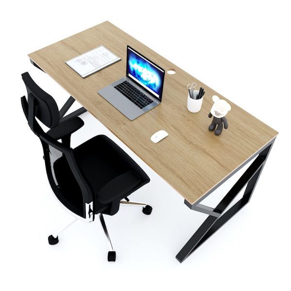Bàn làm việc 160x70cm gỗ Plywood melamin vân sồi chân sắt hệ Kconcept HBKC032