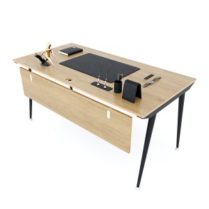 Bàn làm việc 160x80cm gỗ Plywood phủ melamin chân sắt Cone HBCO036