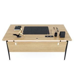 Bàn làm việc 160x80cm gỗ Plywood phủ melamin chân sắt Cone HBCO036