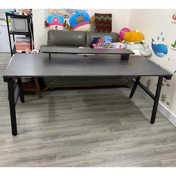 Bàn làm việc 180x70cm gỗ cao su chân sắt hệ Aconcept HBAC029