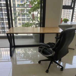 Bàn làm việc 180x70cm gỗ cao su chân sắt hệ Mconcept HBMC033