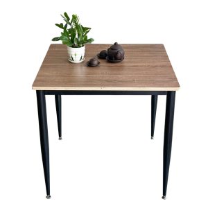 Bàn Ăn vuông 80cm gỗ Plywood chân sắt vuốt côn BA68163