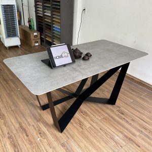 Bàn ăn gỗ Plywood chân sắt sơn tĩnh điện BA68100