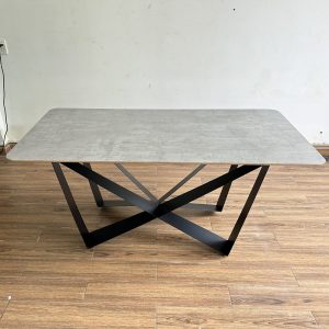 Bàn ăn gỗ Plywood chân sắt sơn tĩnh điện BA68100