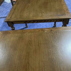 Bàn ăn Louis vuông 80x80cm chân gỗ họa tiết gỗ sồi BA68175