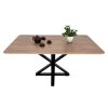 Bàn ăn chữ nhật 140x80cm gỗ Plywood chân sắt BA68121
