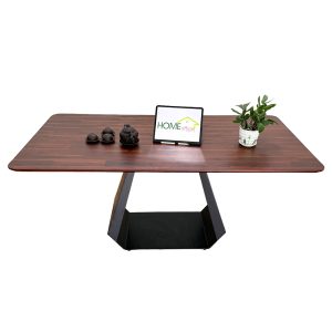 Bàn ăn gỗ tràm chân sắt sơn tĩnh điện BA68110