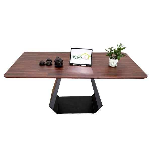 Bàn ăn gỗ tràm chân sắt sơn tĩnh điện BA68110