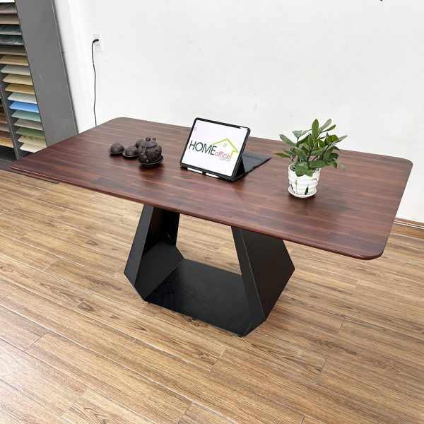 Bàn ăn gỗ tràm chân sắt sơn tĩnh điện BA68110