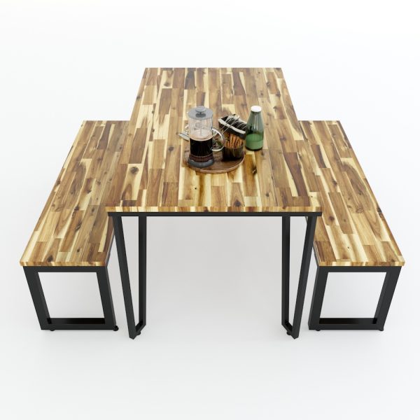 Bàn ăn HAKO gỗ tràm chân sắt BA68072