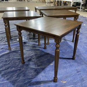 Bàn ăn Louis vuông 80x80cm chân gỗ họa tiết gỗ sồi BA68175
