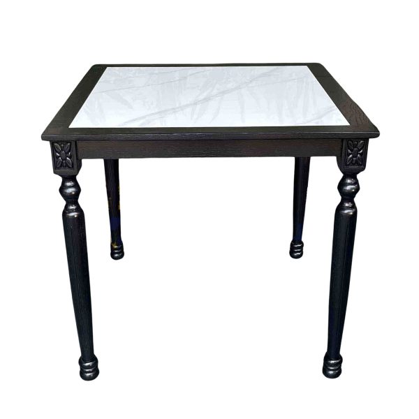 Bàn ăn Louis vuông 80x80cm mặt đá khung gỗ Ash BA68189