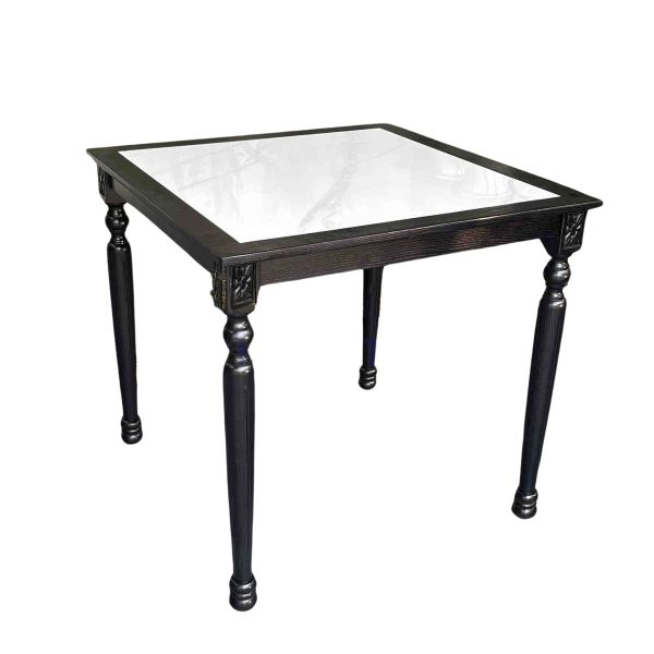 Bàn ăn Louis vuông 80x80cm mặt đá khung gỗ Ash BA68189