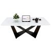 Bàn ăn chữ nhật 140/160x80cm mặt đá chân sắt BA68119