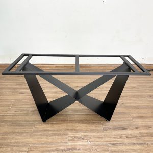 Bàn ăn mặt đá chân sắt sơn tĩnh điện BA68119