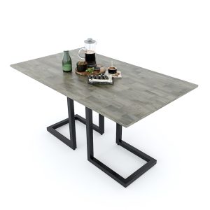 Bàn ăn Racoli chân sắt mặt gỗ nhiều màu BA68050