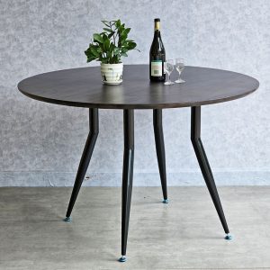 Bàn ăn tròn 120cm gỗ tràm chân sắt vuốt côn BA168