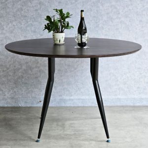 Bàn ăn tròn 120cm gỗ tràm chân sắt vuốt côn BA168