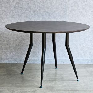 Bàn ăn tròn 120cm gỗ tràm chân sắt vuốt côn BA168