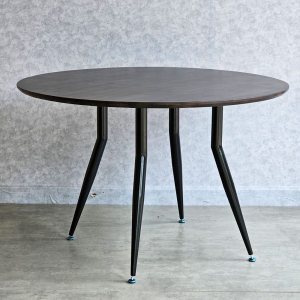 Bàn ăn tròn 120cm gỗ tràm chân sắt vuốt côn BA168