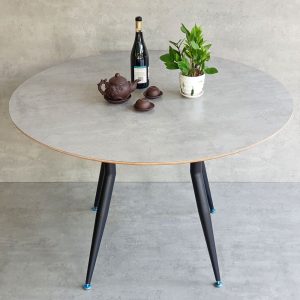 Bàn ăn tròn 120cm gỗ Plywood chân sắt vuốt côn BA158